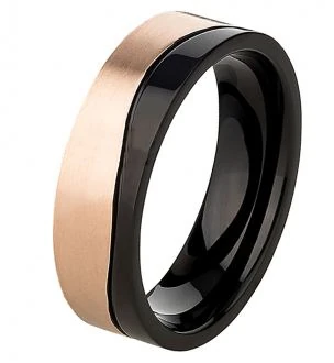 Mobile Preview: Zeitloser Herrenring LUC36 Bicolor Gravur